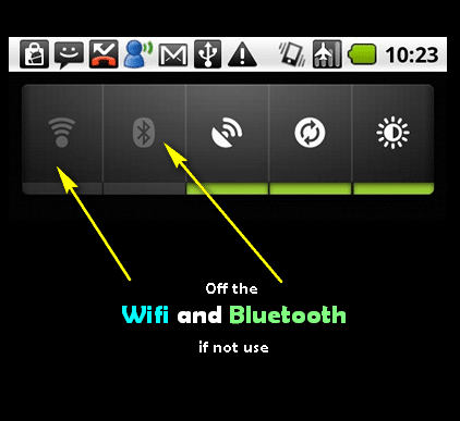 disable wifi and blutooth