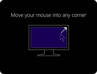 Move your mouse into any corner