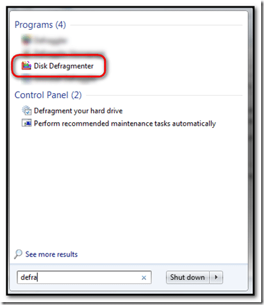 choose defragmentation