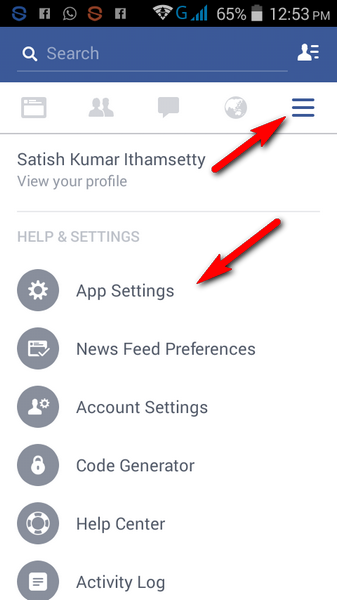 Fb videos autoplay step 1