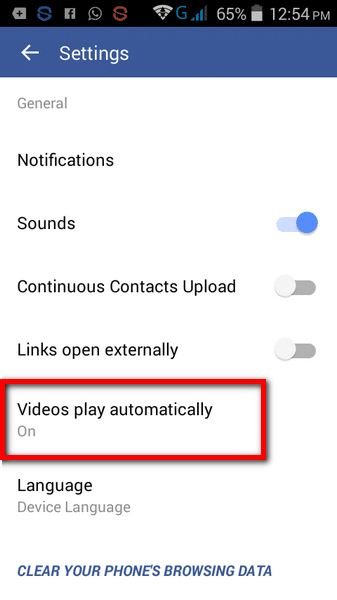 Videos play automatically