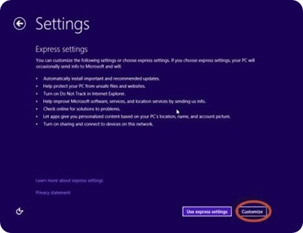 windows 8 settings