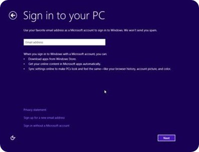 sign in to your PC
