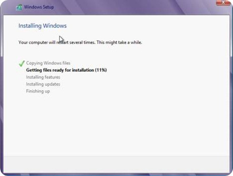 install windows 8 - installation