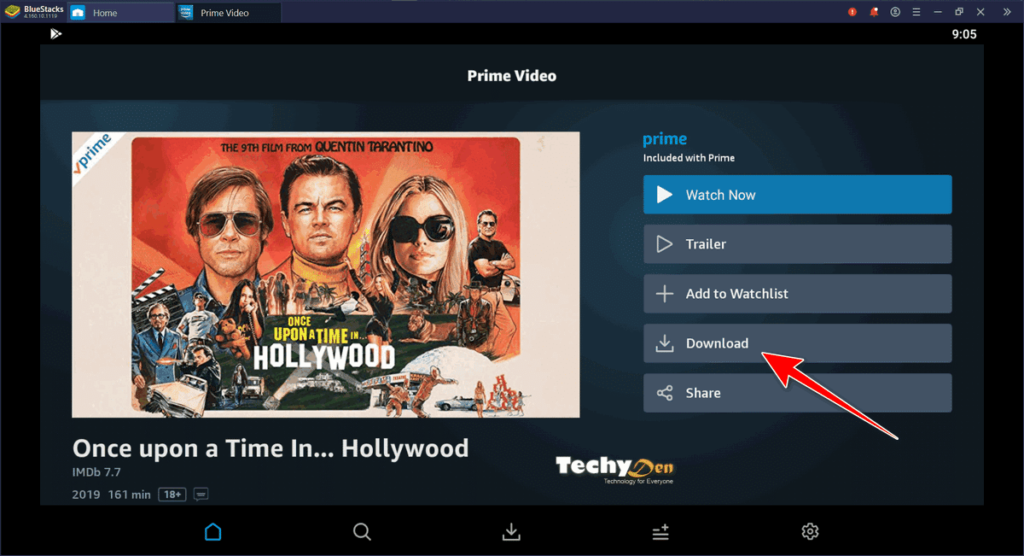 prime video app in Bluestacks