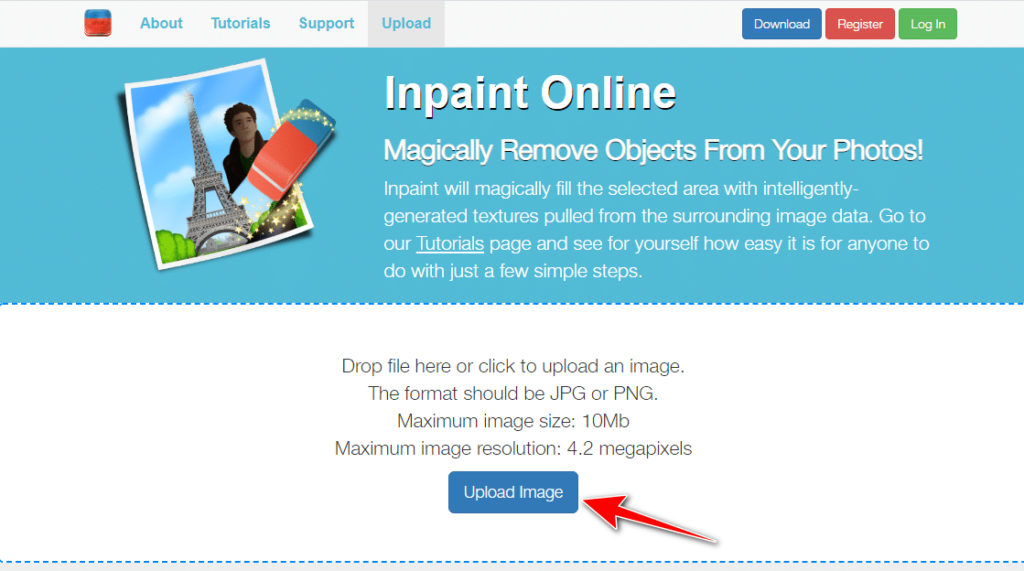 inpaint - upload image