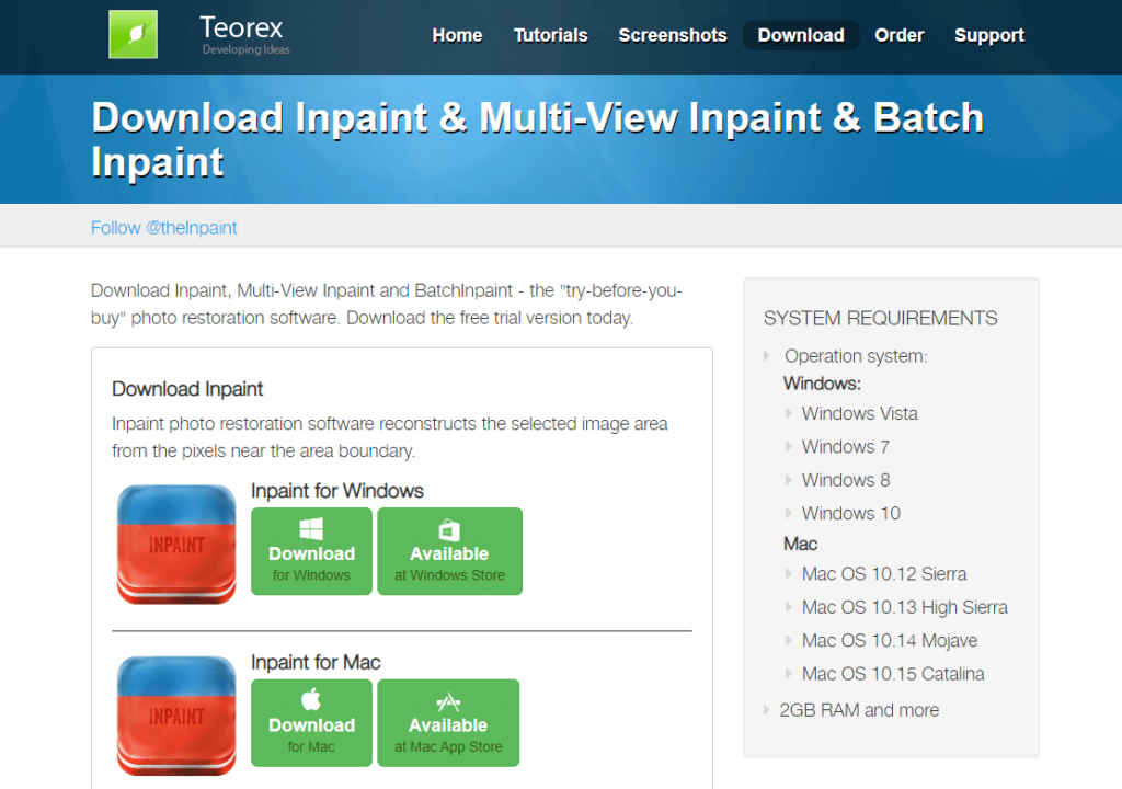 teorex homepage